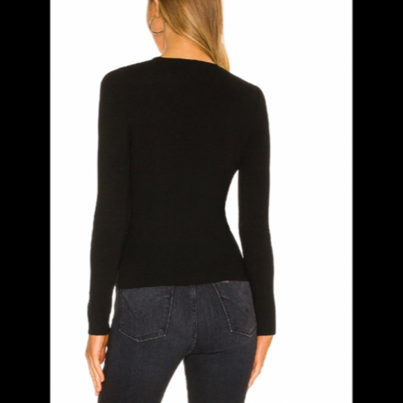 One Grey Day Leon Asymmetric Neck Long Sleeve Knit Top/Sweater Black Size S - Picture 3 of 15